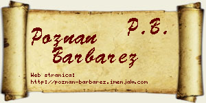 Poznan Barbarez vizit kartica